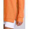 imageANRABESS Womens Oversized Sweatshirts Crewneck Long Sleeve Tunic Pullover Shirts Side Zipper Hoodies 2026 Spring ClothesOrange