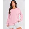 imageANRABESS Womens Oversized Sweatshirts Crewneck Long Sleeve Tunic Pullover Shirts Side Zipper Hoodies 2026 Spring ClothesPink