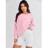 imageANRABESS Womens Oversized Sweatshirts Crewneck Long Sleeve Tunic Pullover Shirts Side Zipper Hoodies 2026 Spring ClothesPink