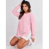 imageANRABESS Womens Oversized Sweatshirts Crewneck Long Sleeve Tunic Pullover Shirts Side Zipper Hoodies 2026 Spring ClothesPink