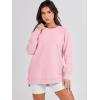 imageANRABESS Womens Oversized Sweatshirts Crewneck Long Sleeve Tunic Pullover Shirts Side Zipper Hoodies 2026 Spring ClothesPink