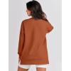 imageANRABESS Womens Oversized Sweatshirts Crewneck Long Sleeve Tunic Pullover Shirts Side Zipper Hoodies 2026 Spring ClothesRust