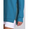 imageANRABESS Womens Oversized Sweatshirts Crewneck Long Sleeve Tunic Pullover Shirts Side Zipper Hoodies 2026 Spring ClothesSteel Blue