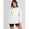 imageANRABESS Womens Oversized Sweatshirts Crewneck Long Sleeve Tunic Pullover Shirts Side Zipper Hoodies 2026 Spring ClothesWhite