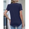 imageANRABESS Womens Petal Short Sleeve Henley Shirts Summer 2026 V Neck Dressy Casual Blouses Spring Business Work Tunic TopsNavy Blue