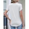 imageANRABESS Womens Petal Short Sleeve Henley Shirts Summer 2026 V Neck Dressy Casual Blouses Spring Business Work Tunic TopsWhite