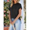 imageANRABESS Womens Short Sleeve Crewneck Shirts Ribbed Knit High Low Hem T Shirt 2026 Summer Spring Casual Tops Trendy ClothesBlack
