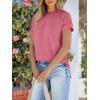 imageANRABESS Womens Short Sleeve Crewneck Shirts Ribbed Knit High Low Hem T Shirt 2026 Summer Spring Casual Tops Trendy ClothesCoral Pink