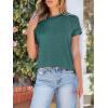 imageANRABESS Womens Short Sleeve Crewneck Shirts Ribbed Knit High Low Hem T Shirt 2026 Summer Spring Casual Tops Trendy ClothesDeep Green