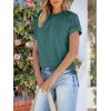 imageANRABESS Womens Short Sleeve Crewneck Shirts Ribbed Knit High Low Hem T Shirt 2026 Summer Spring Casual Tops Trendy ClothesDeep Green