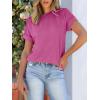 imageANRABESS Womens Short Sleeve Crewneck Shirts Ribbed Knit High Low Hem T Shirt 2026 Summer Spring Casual Tops Trendy ClothesHot Pink