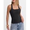 imageANRABESS Womens Square Neck Tank Top Sleeveless Double Lined Racerback Workout Athletic Summer Basic Tops 2026 Trendy ShirtsBlack