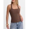 imageANRABESS Womens Square Neck Tank Top Sleeveless Double Lined Racerback Workout Athletic Summer Basic Tops 2026 Trendy ShirtsBrown