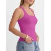 imageANRABESS Womens Square Neck Tank Top Sleeveless Double Lined Racerback Workout Athletic Summer Basic Tops 2026 Trendy ShirtsHot Pink
