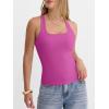 imageANRABESS Womens Square Neck Tank Top Sleeveless Double Lined Racerback Workout Athletic Summer Basic Tops 2026 Trendy ShirtsHot Pink