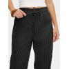 imageANRABESS Womens Striped Barrel Casual Pants 2026 Trendy Summer Elastic Drawstring Baggy Lounge Wide Leg Trousers with PocketsBlack White Stripe