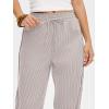imageANRABESS Womens Striped Barrel Casual Pants 2026 Trendy Summer Elastic Drawstring Baggy Lounge Wide Leg Trousers with PocketsLight Brown White Stripe