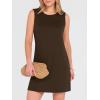 imageANRABESS Womens Summer Casual Mini Dresses 2026 Sleeveless Crewneck Split WrinkleFree Beach Travel Vacation Short SundressBrown