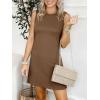 imageANRABESS Womens Summer Casual Mini Dresses 2026 Sleeveless Crewneck Split WrinkleFree Beach Travel Vacation Short SundressCoffee