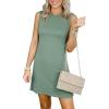 imageANRABESS Womens Summer Casual Mini Dresses 2026 Sleeveless Crewneck Split WrinkleFree Beach Travel Vacation Short SundressLight Green