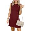 imageANRABESS Womens Summer Casual Mini Dresses 2026 Sleeveless Crewneck Split WrinkleFree Beach Travel Vacation Short SundressWine Red