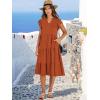 imageANRABESS Womens Summer Dress Ruffle Sleeve V Neck Midi Dresses Fashion Casual Fit Flowy Tiered Boho Beach Vacation SundressOrange Rust