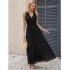 imageANRABESS Womens Summer Floral Dress V Neck Sleeveless A Line Wedding Guest Maxi Tulle Dresses Casual Beach Vacation ClothesBlack