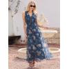 imageANRABESS Womens Summer Floral Dress V Neck Sleeveless A Line Wedding Guest Maxi Tulle Dresses Casual Beach Vacation ClothesBlue Golden Flower
