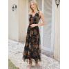 imageANRABESS Womens Summer Floral Dress V Neck Sleeveless A Line Wedding Guest Maxi Tulle Dresses Casual Beach Vacation ClothesFloral Black Yellow