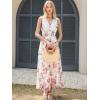 imageANRABESS Womens Summer Floral Dress V Neck Sleeveless A Line Wedding Guest Maxi Tulle Dresses Casual Beach Vacation ClothesPink Peony White