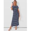 imageANRABESS Womens Summer Maxi Dress Casual Crew Neck Tie Waist Split WrinkleFree Fit Long Fashion Vacation Dresses 2026 SpringNavy Blue White Stripe