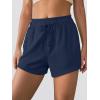 imageANRABESS Womens Sweat Shorts 2026 Summer Workout Running Casual Soft High Waist Drawstring Lounge Shorts with PocketsNavy Blue