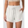 imageANRABESS Womens Sweat Shorts 2026 Summer Workout Running Casual Soft High Waist Drawstring Lounge Shorts with PocketsWhite