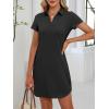 imageANRABESS Womens T Shirt Dresses Summer 2026 Casual Short Sleeve V Neck Mini Shift Dress Spring Trendy Beach Vacation ClothesBlack