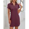 imageANRABESS Womens T Shirt Dresses Summer 2026 Casual Short Sleeve V Neck Mini Shift Dress Spring Trendy Beach Vacation ClothesBurgundy