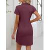 imageANRABESS Womens T Shirt Dresses Summer 2026 Casual Short Sleeve V Neck Mini Shift Dress Spring Trendy Beach Vacation ClothesBurgundy