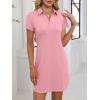 imageANRABESS Womens T Shirt Dresses Summer 2026 Casual Short Sleeve V Neck Mini Shift Dress Spring Trendy Beach Vacation ClothesPink