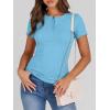 imageANRABESS Womens Tops Short Sleeve Henley Shirts 2026 Summer Ribbed Slim Fit Basic Casual Tee Blouse Trendy Spring ClothingBlue