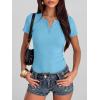 imageANRABESS Womens Tops Short Sleeve Henley Shirts 2026 Summer Ribbed Slim Fit Basic Casual Tee Blouse Trendy Spring ClothingBlue