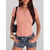 imageANRABESS Womens Tops Short Sleeve Henley Shirts 2026 Summer Ribbed Slim Fit Basic Casual Tee Blouse Trendy Spring ClothingCoral