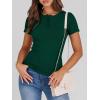 imageANRABESS Womens Tops Short Sleeve Henley Shirts 2026 Summer Ribbed Slim Fit Basic Casual Tee Blouse Trendy Spring ClothingDeep Green