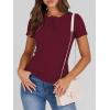 imageANRABESS Womens Tops Short Sleeve Henley Shirts 2026 Summer Ribbed Slim Fit Basic Casual Tee Blouse Trendy Spring ClothingDeep Red