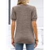 imageANRABESS Womens Tops Short Sleeve Sweaters Dressy Casual V Neck Summer Tunic Blouses Cute Work Shirts 2026 Trendy ClothesBrown