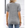 imageANRABESS Womens Tops Short Sleeve Sweaters Dressy Casual V Neck Summer Tunic Blouses Cute Work Shirts 2026 Trendy ClothesGray