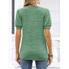 imageANRABESS Womens Tops Short Sleeve Sweaters Dressy Casual V Neck Summer Tunic Blouses Cute Work Shirts 2026 Trendy ClothesGreen