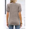 imageANRABESS Womens Tops Short Sleeve Sweaters Dressy Casual V Neck Summer Tunic Blouses Cute Work Shirts 2026 Trendy ClothesKhaki