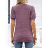 imageANRABESS Womens Tops Short Sleeve Sweaters Dressy Casual V Neck Summer Tunic Blouses Cute Work Shirts 2026 Trendy ClothesLight Red Purple