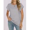 imageANRABESS Womens Tops Summer Cap Sleeve Basic Tee Shirts 2026 Trendy Loose Fit Casual Dressy Business Work Tshirts ClothesGrey