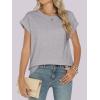 imageANRABESS Womens Tops Summer Cap Sleeve Basic Tee Shirts 2026 Trendy Loose Fit Casual Dressy Business Work Tshirts ClothesGrey
