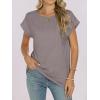 imageANRABESS Womens Tops Summer Cap Sleeve Basic Tee Shirts 2026 Trendy Loose Fit Casual Dressy Business Work Tshirts ClothesGreyish Brown